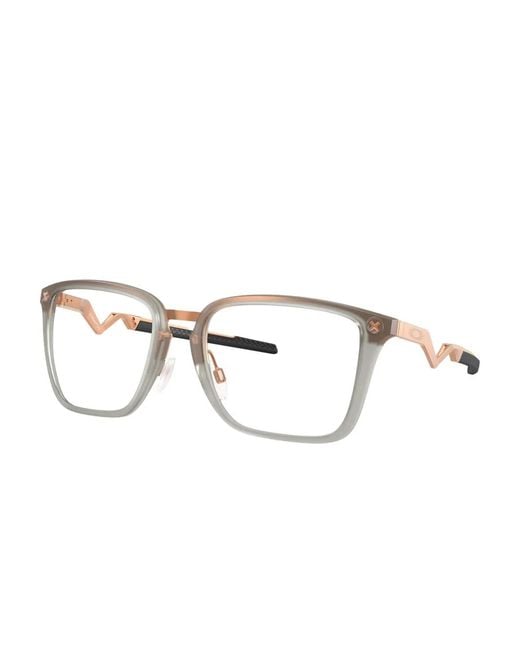 Oakley Gray Cognitive Forge Titanium Square Glasses for men