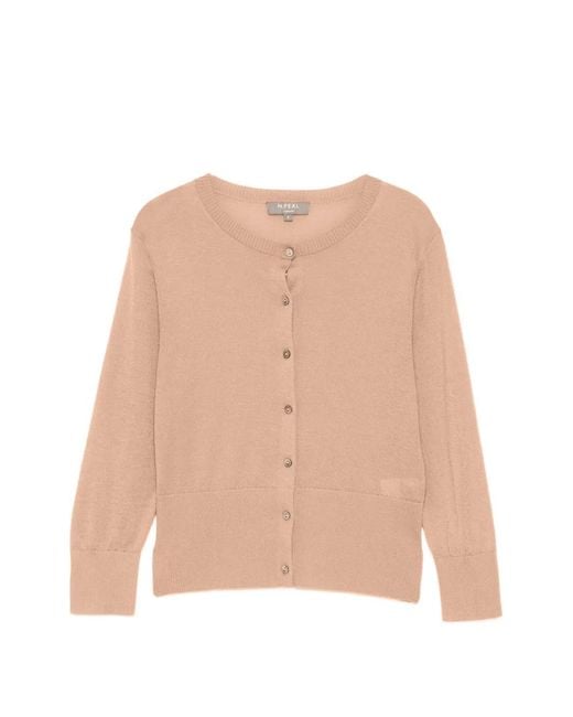 N.Peal Cashmere Natural Darcie Cardigan