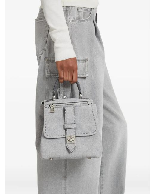 Ermanno Scervino Gray Liza Top-Handle Tote Bag