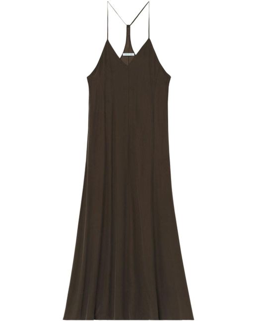John Elliott Midi-jurk Met Gekruiste Rug in het Brown