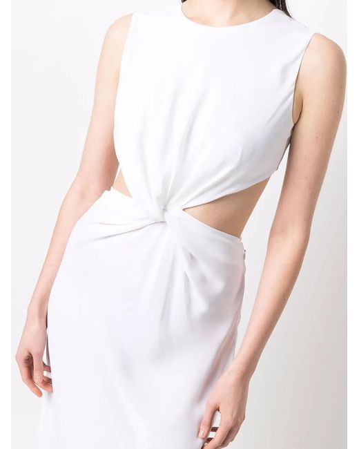 Alberta Ferretti White Cut-Out Long Dress