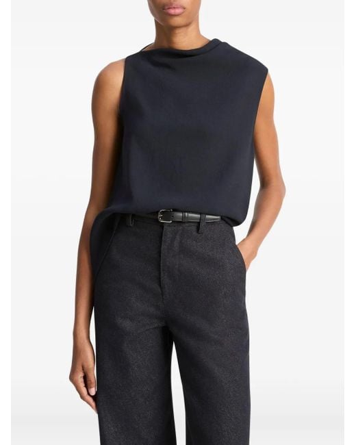 Vince Blue Asymmetrical Top