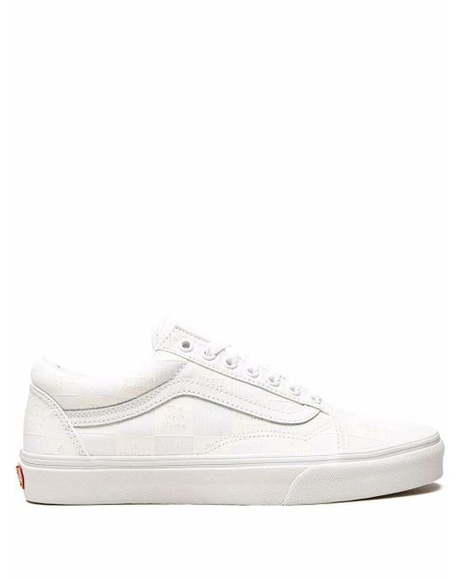 Vans White Old Skool "D.I.Y. Checkerboard" Sneakers