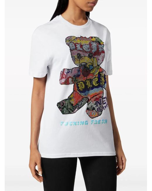 Philipp Plein White Tutti Frutti Cotton T-Shirt