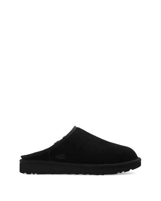 Ugg Black Classic Slip-On Suede Slides for men