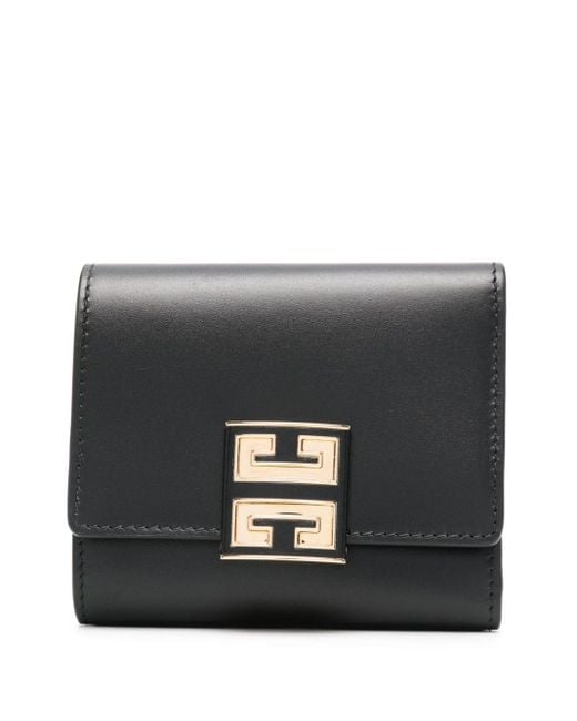 Portefeuille en cuir à plaque 4G Givenchy en coloris Black