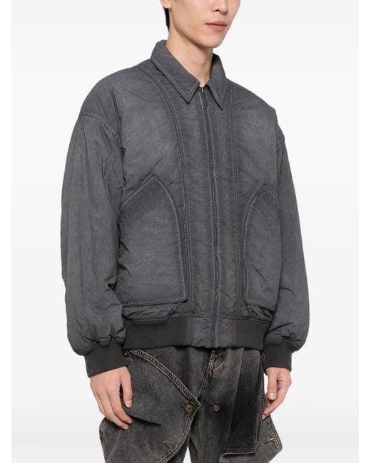 Izzue Gray Zip-Up Puffer Jacket for men