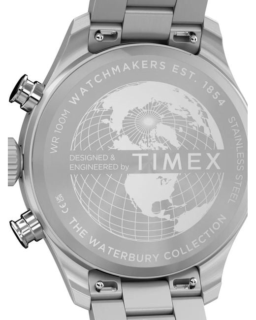 Timex Gray Waterbury Ace Fly-Back 43Mm Watch for men
