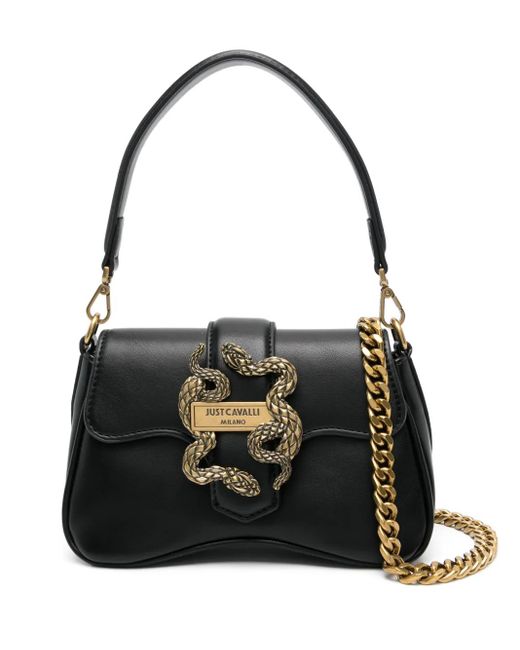 Borsa A Spalla Con Fibbia Serpente di Just Cavalli in Black