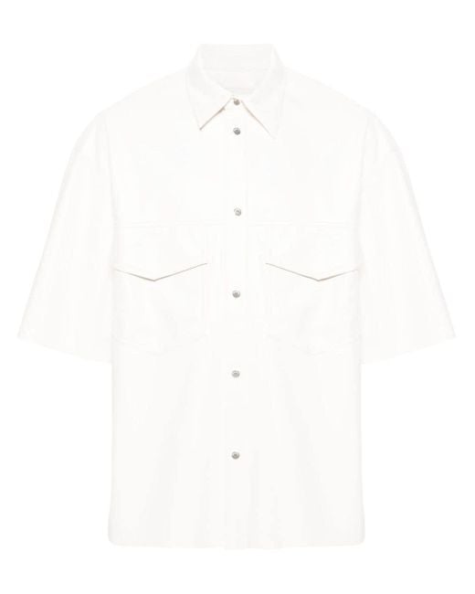 Nanushka White Okobor Faux-leather Shirt for men