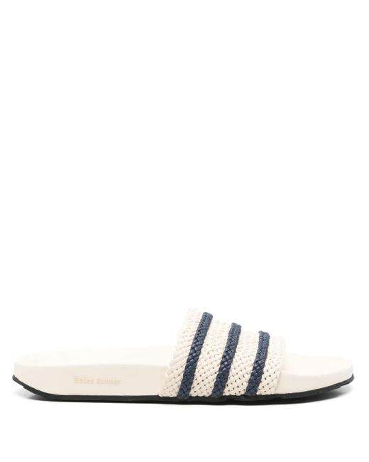 Adidas White X Wales Bonner Adilette Slides