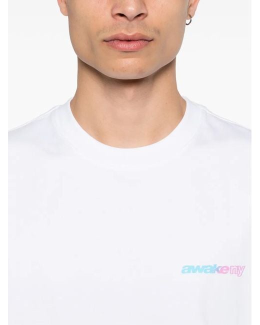 AWAKE NY White Gradient Sport T-Shirt for men