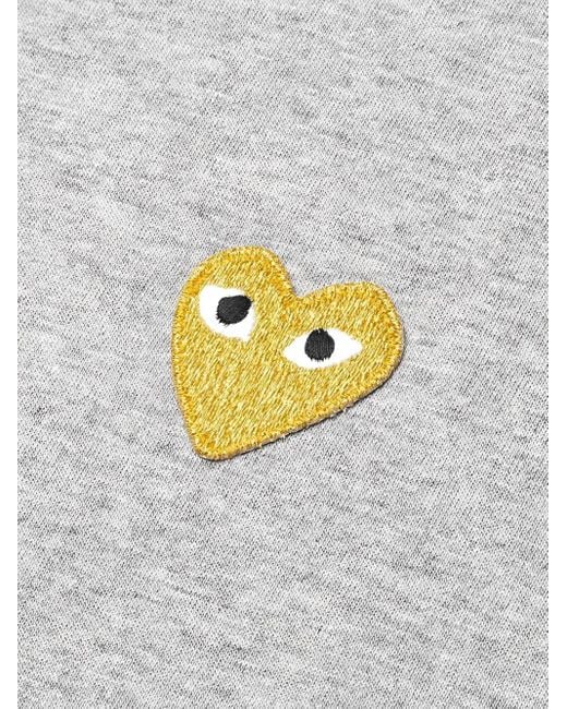COMME DES GARÇONS PLAY Gray Logo T-shirt for men
