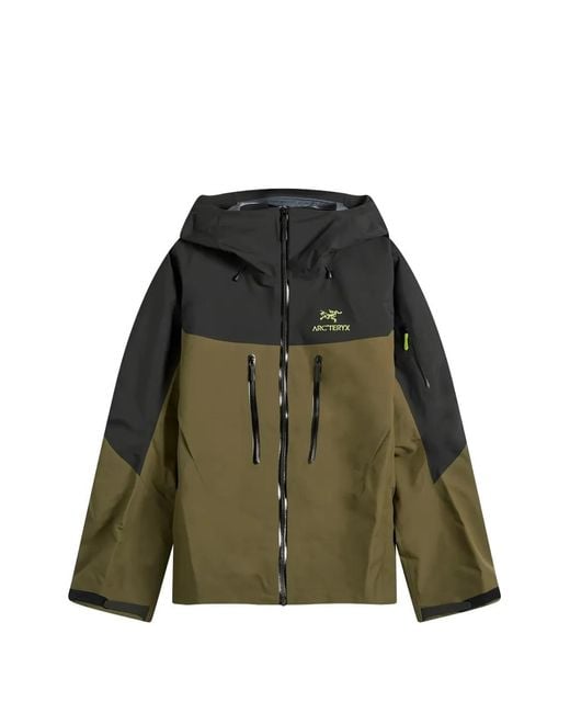 Arc'teryx Green Hooded Logo-Print Jacket for men