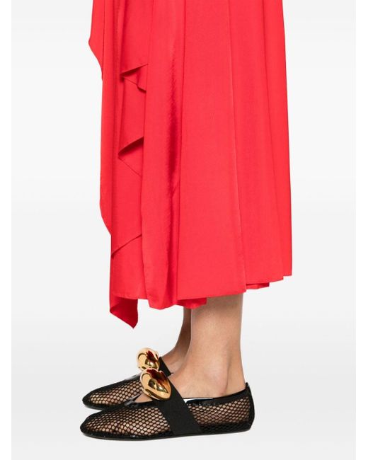 Robe à design superposé Lanvin en coloris Red