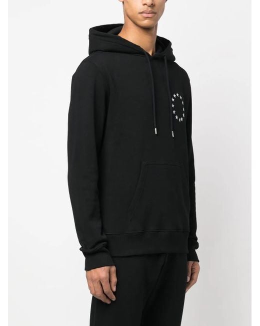 Etudes Studio Black Logo-Print Long-Sleeve Hoodie for men
