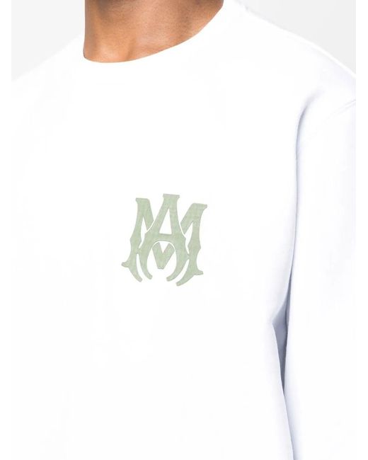 Amiri White Logo-Print Cotton Sweatshirt for men