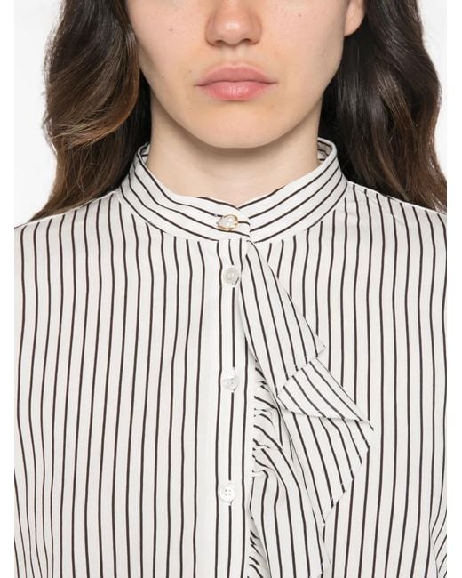 Marella White Mllkiwi Striped Shirt