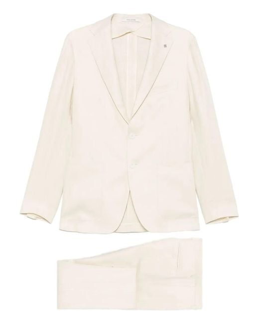 Tagliatore Natural Linen Two-Button Suit for men