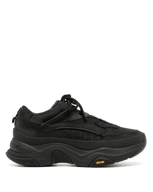 C2H4 Black Quark Alpha Panelled Sneakers for men