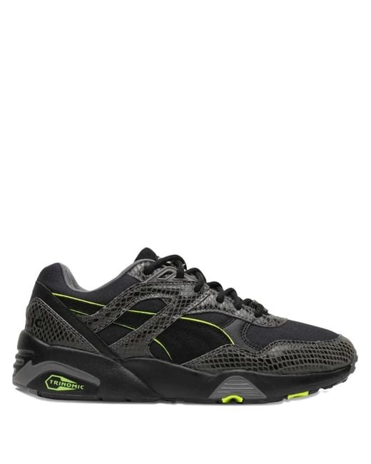 PUMA Black R698 Snake Sneakers for men