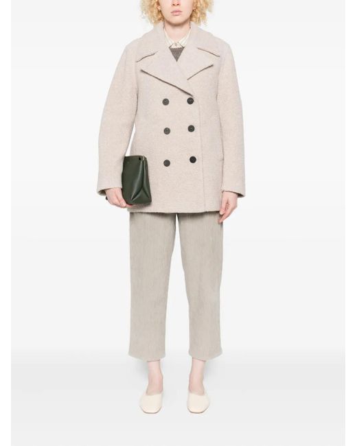 Harris Wharf London Natural Double-Breasted Jacket