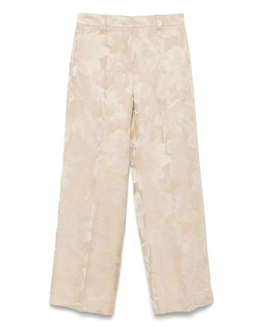 Incotex Natural Jacquard Trousers