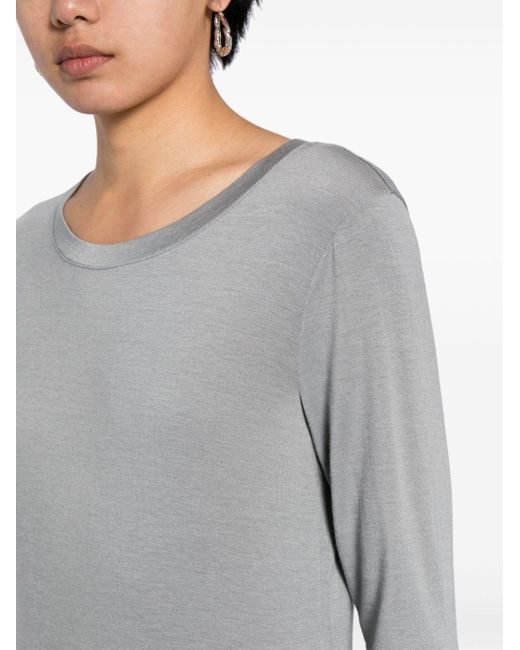 James Perse T-shirt Met Lange Mouwen in het Gray