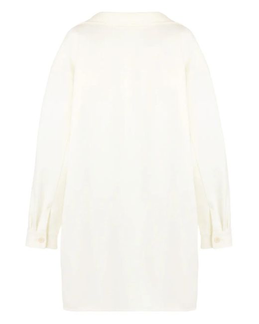 Max Mara White Manteau Orlaya Oversize
