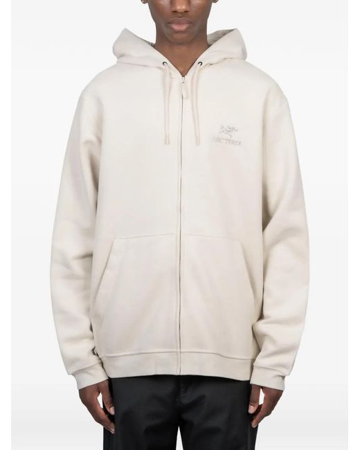 Arc'teryx White Zip Hoodie for men