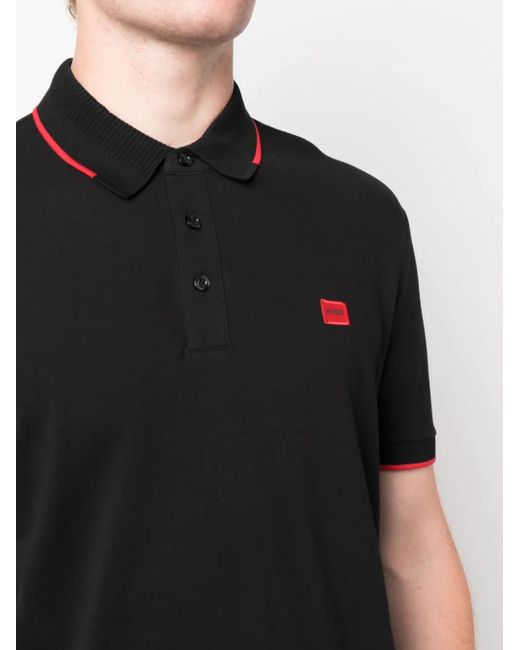HUGO Poloshirt Mit Logo-Patch in Black für Herren