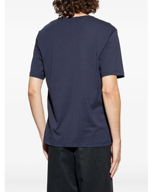 Bally Blue Logo-Embroidered T-Shirt for men