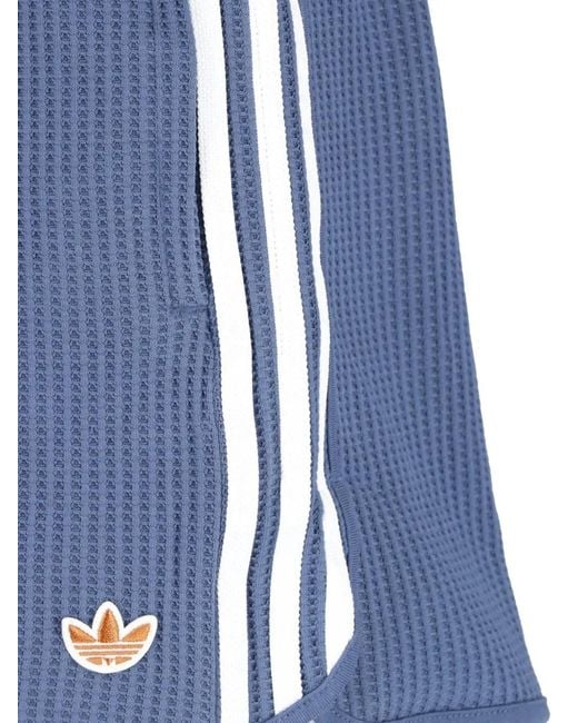 Adidas Blue Waffle Knit Sprinter Shorts for men
