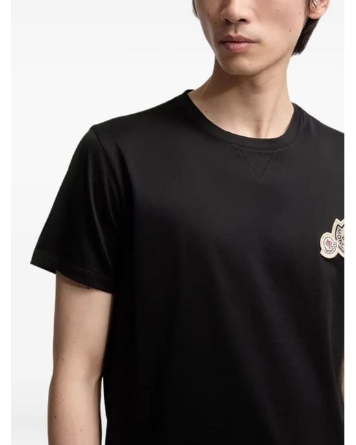 Moncler Black Crew Neck T-Shirt for men