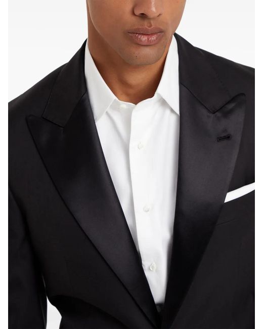 Brunello Cucinelli Black Wool-silk 2-piece Tuxedo for men
