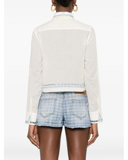 Ermanno Scervino White Embroidered Top