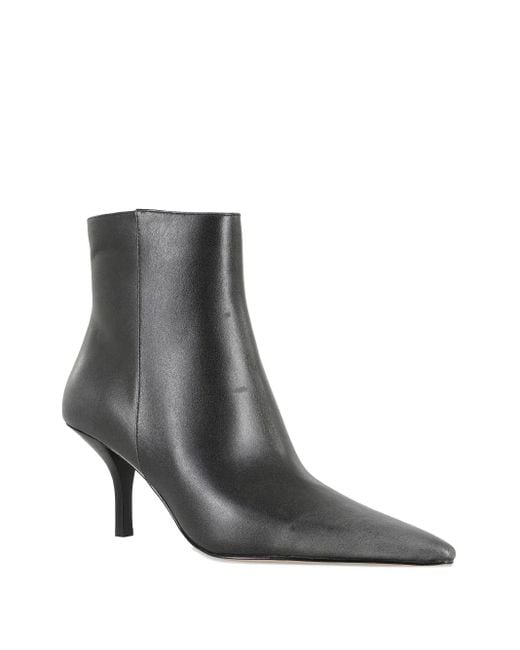 MICHAEL Michael Kors Black Pointed-Toe Leather Boots
