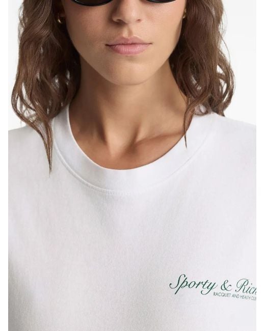 Sporty & Rich White Graphic T-Shirt