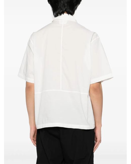 C P Company White Poplin Cotton Shirt for men