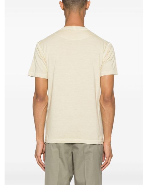 Stone Island Natural Compass-Patch Cotton T-Shirt for men