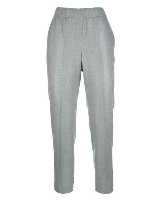Pantalones con cinturilla elástica Peserico de color Gray