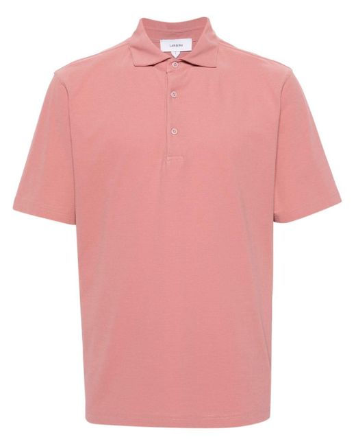 Lardini Katoenen Poloshirt in het Pink voor heren