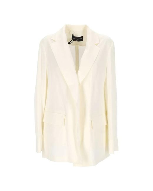 Pennyblack White Notched-Lapel Blazer