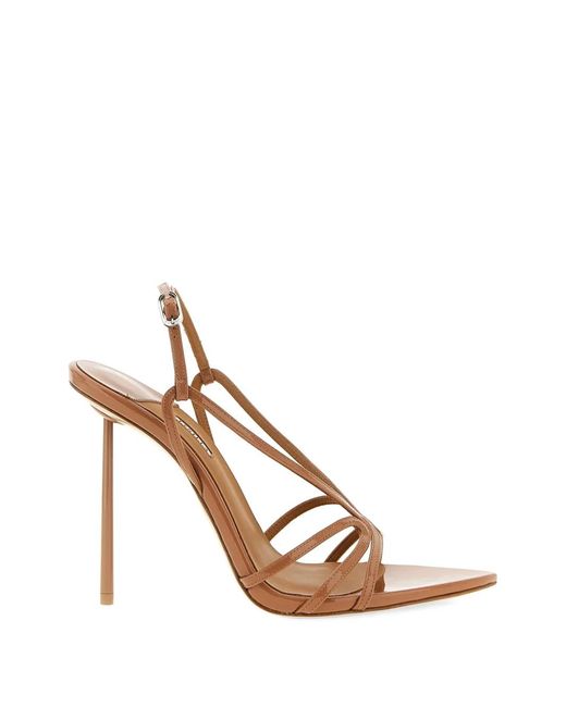 Le Silla White Eugenie Pointed-Toe Ankle-Strap Sandals