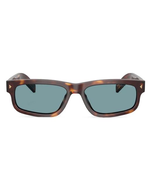 メンズ Prada メタルプレート サングラス Blue