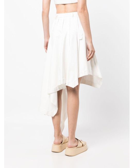 Jupe drapée à design asymétrique Monse en coloris Blanc | Lyst