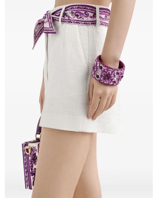Dolce & Gabbana Purple Crystal-Embellished Bracelet