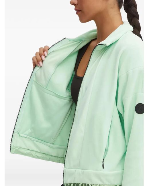 Sportalm Green Logo-Patch Metallic-Trim Jacket