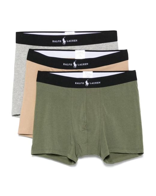 Polo Ralph Lauren Drie Boxershorts Met Logoband in het Green voor heren