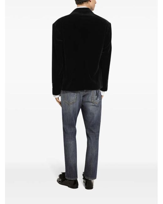Dolce & Gabbana Black Single-Breasted Blazer for men